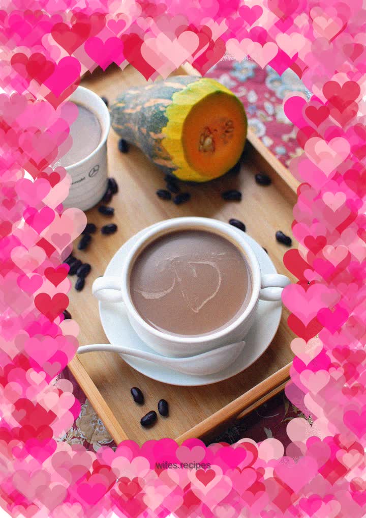 Red kidney bean and pumpkin soy milk