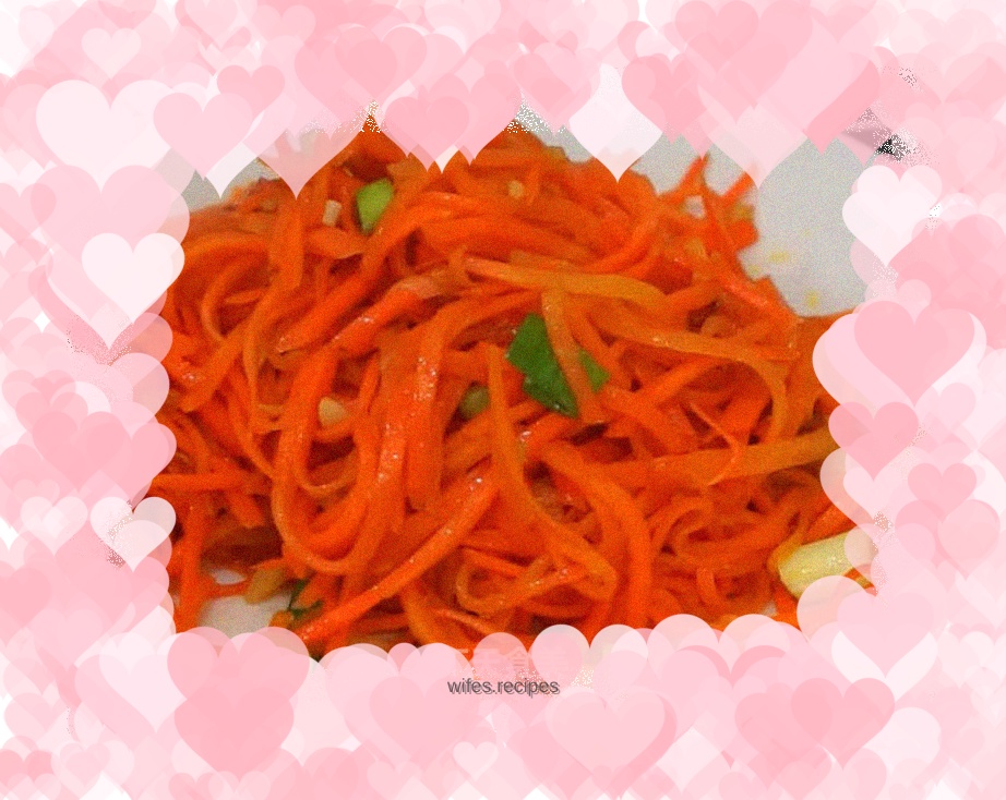 Vegetarian fried carrot shreds