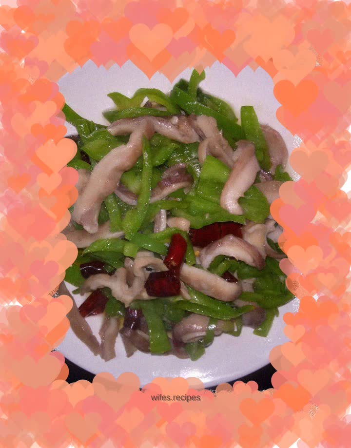 Shredded green pepper belly