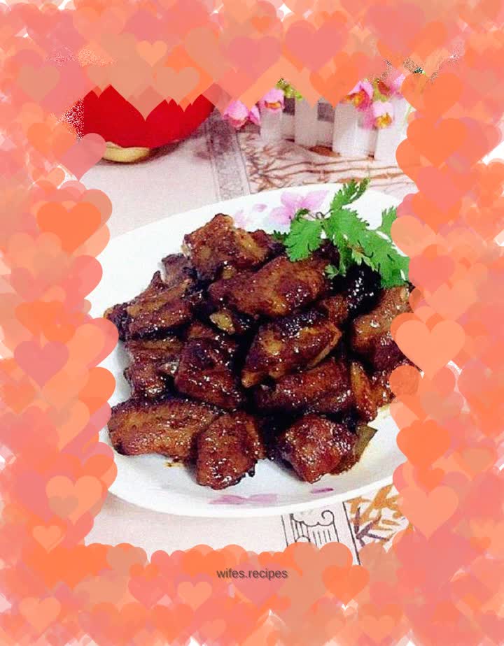 Sauce-flavored pork ribs