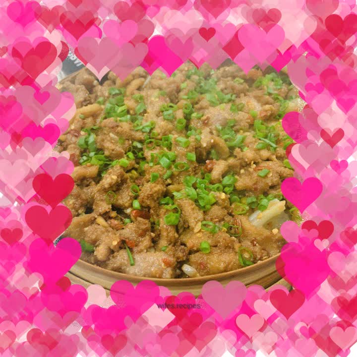 Rice noodles, snow peas, pork belly, vegetables➕meat