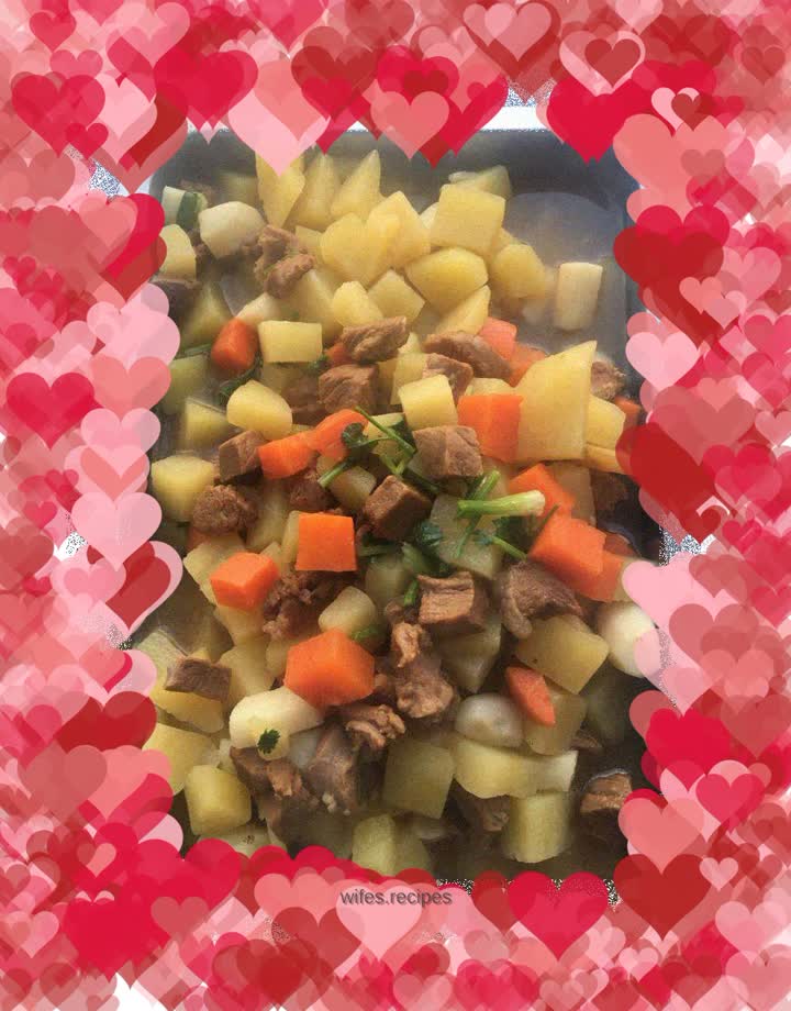 Lamb Stewed with Yams and Potatoes