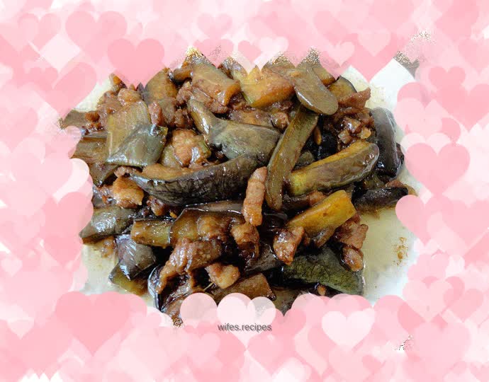Sauce-flavored minced pork and eggplant
