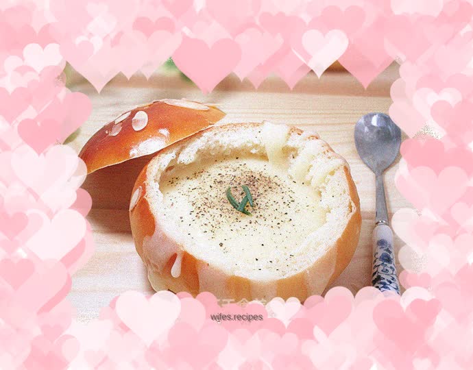 Scallops, black pepper and potato soup