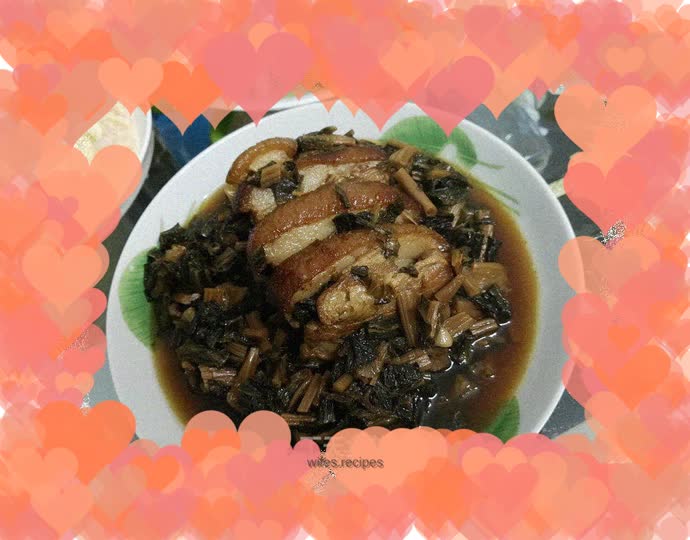 Hakka Braised Pork with Plum Vegetables