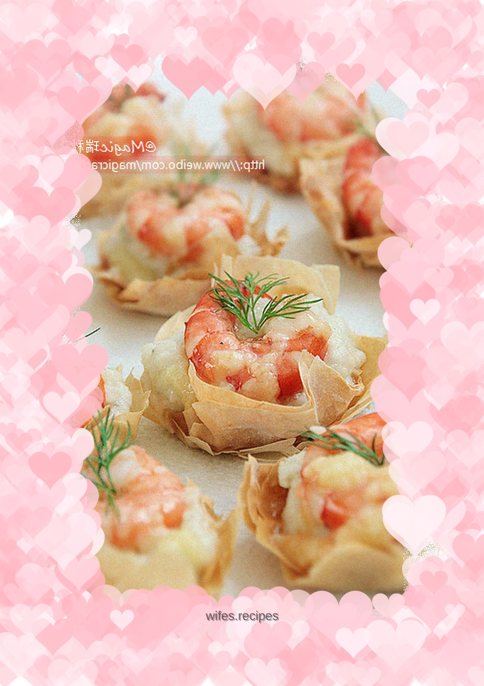 Shrimp and Cauliflower Puree with White Chocolate Sauce