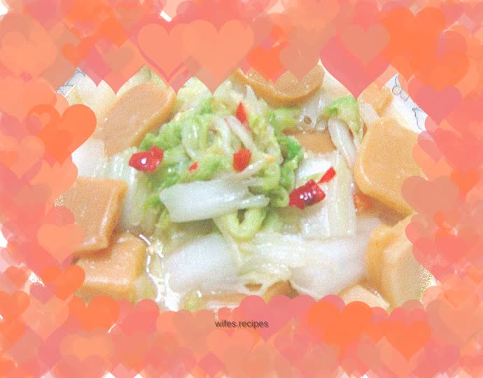 Stir-fried cabbage with pumpkin rice cake