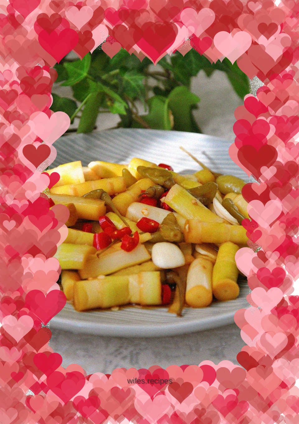 Pickled pepper bamboo shoots