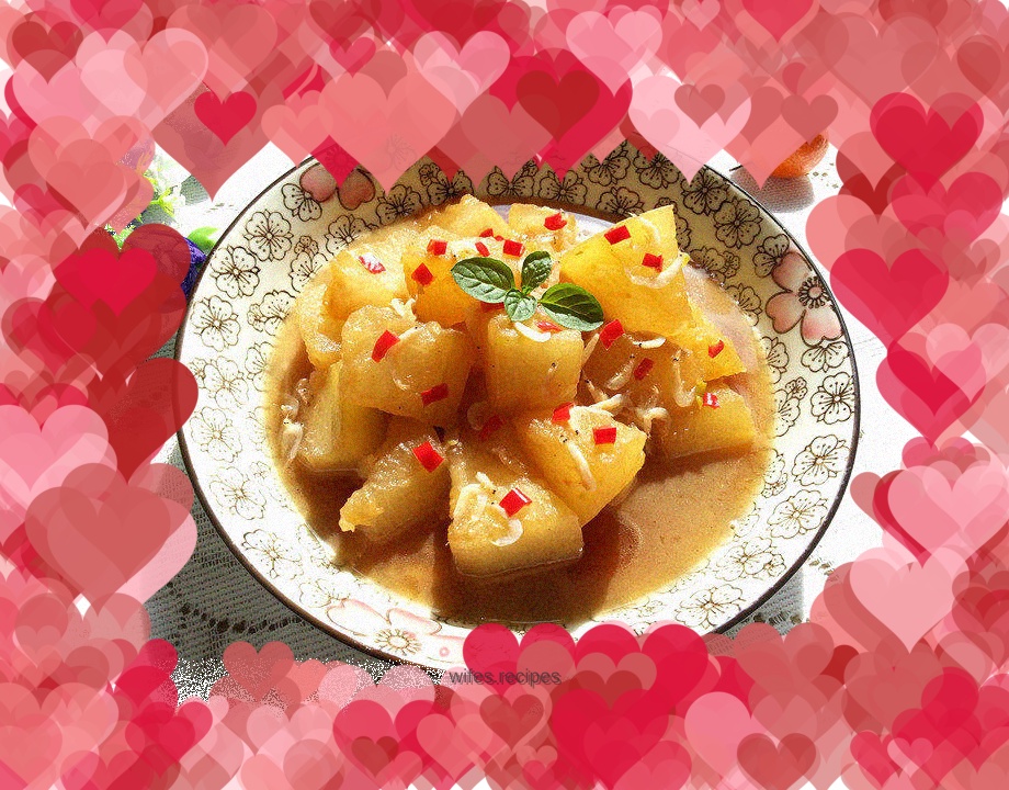 Grilled Winter Melon with Shrimp Skin