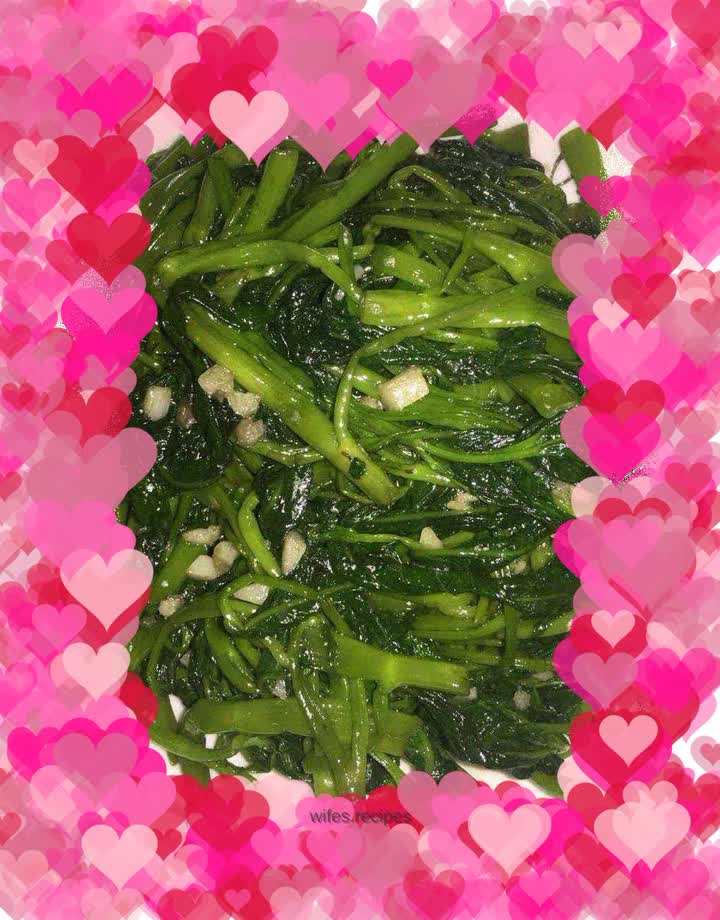 Garlic water spinach