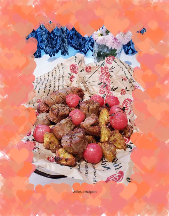 Garlic Potato Sausage Chunks (Air Fryer Version)