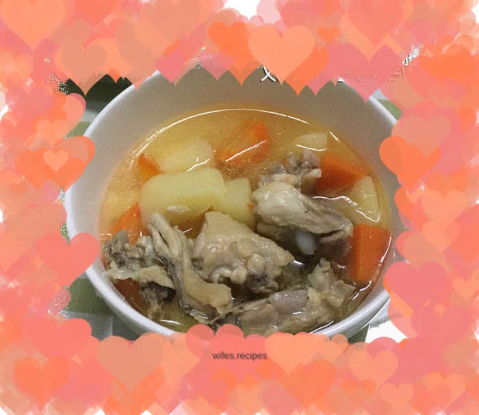 Potato, Carrot and Chicken Soup