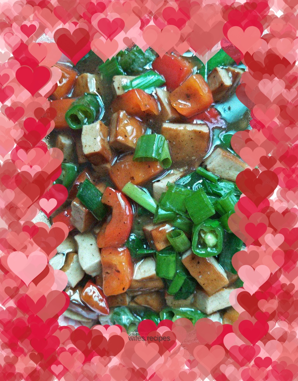 Stir-fried dried tofu with garlic sprouts