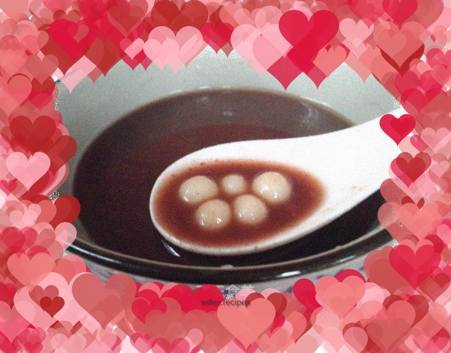 Osmanthus bean paste dumpling soup