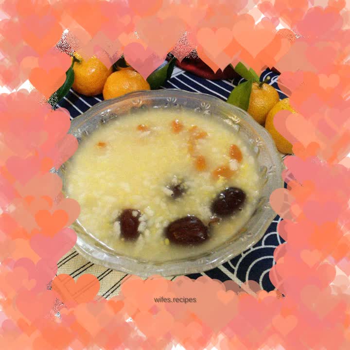 Red dates and wolfberry 2 rice porridge