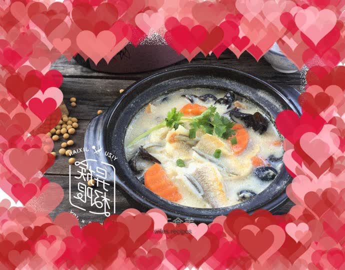 Soy milk and yellow croaker soup