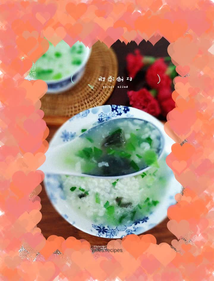 Rapeseed preserved egg porridge