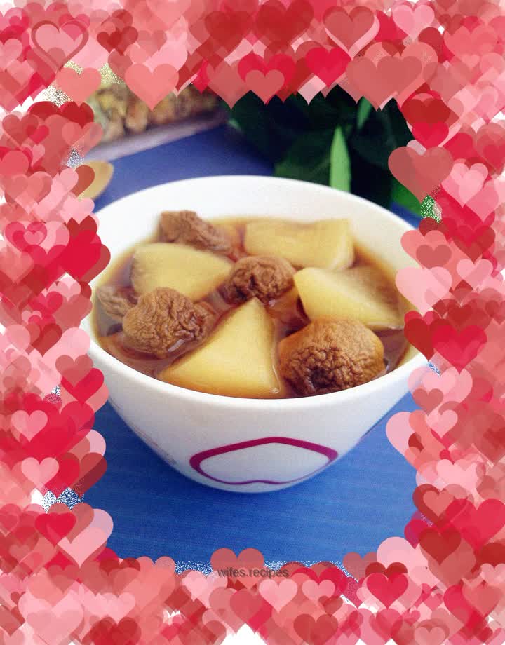 Stewed white radish with matsutake mushrooms