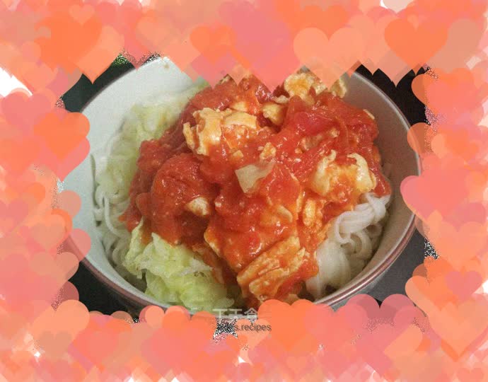 Noodles with dried tomatoes and eggs