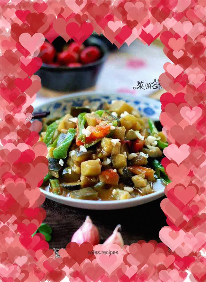 The most delicious way to cook eggplant [Fried eggplant with tomatoes and peppers]