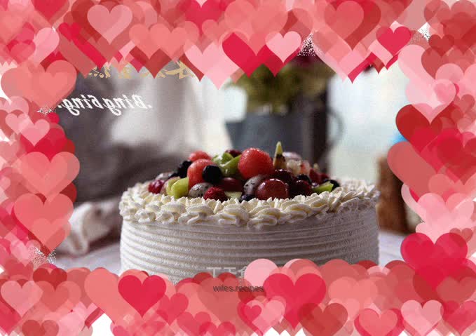 Fruit decorated cake