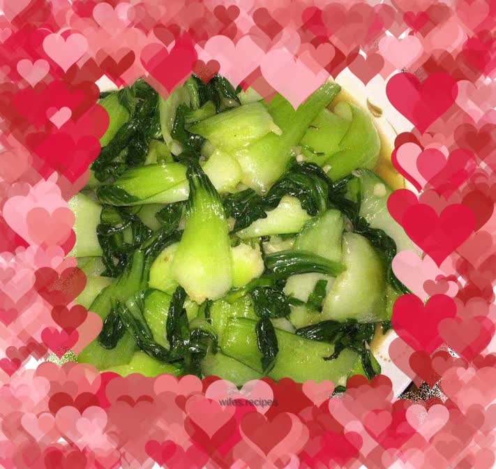 Stir-fried rape alone