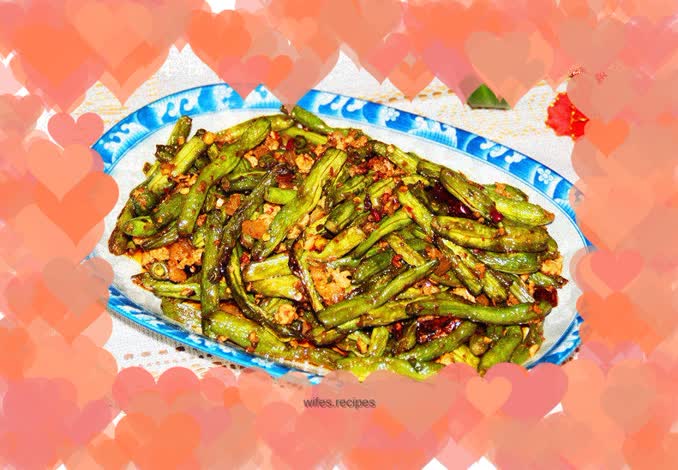 Delicious Sichuan cuisine----Dry stir-fried beans