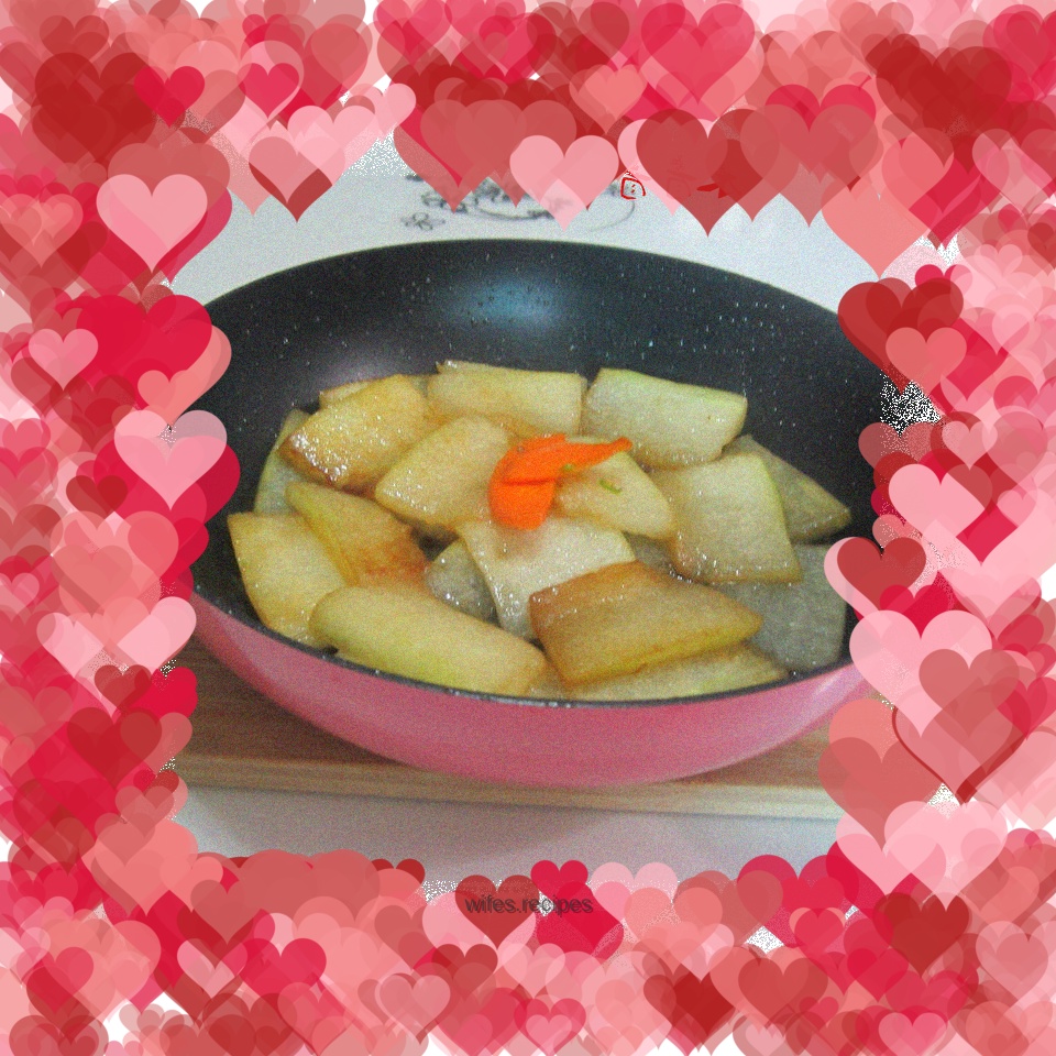 Stir-fried winter melon with soy sauce