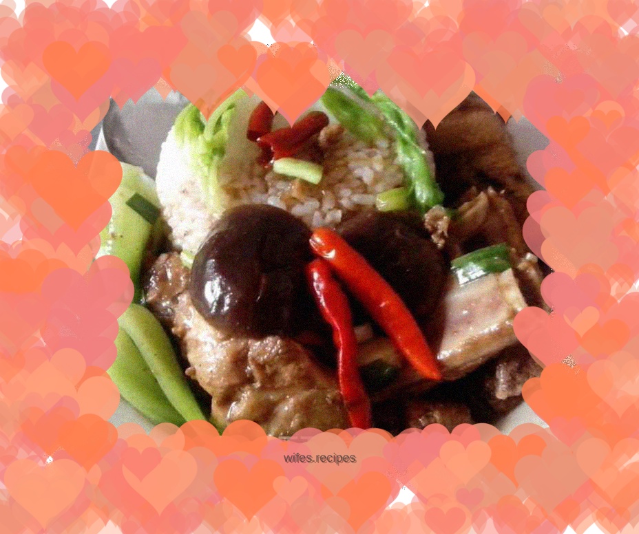 Pork Ribs and Chicken Wings with Rice