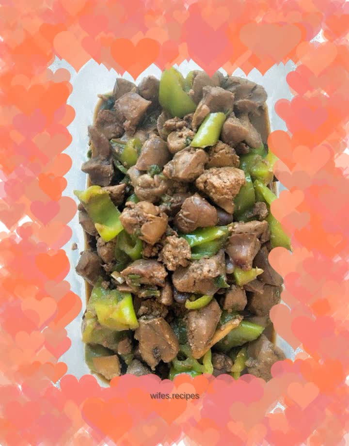 Stir-fried chicken liver with green pepper