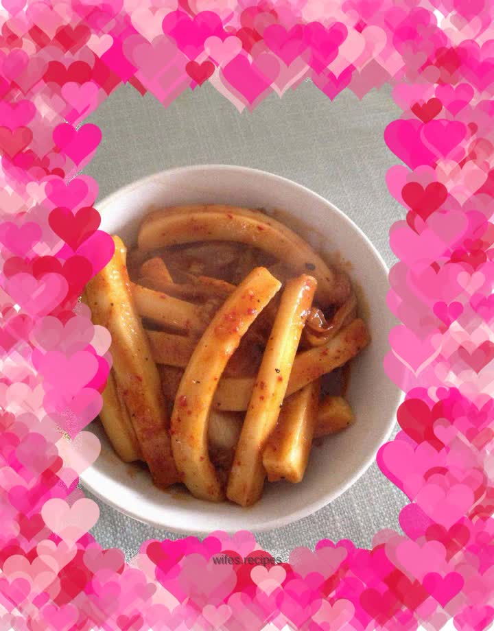 Lazy Quick Korean Spicy Cabbage Rice Cake