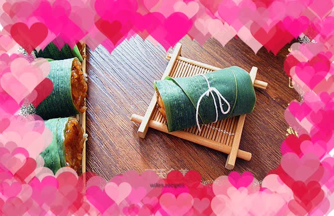 Rolled brown sugar rice dumplings