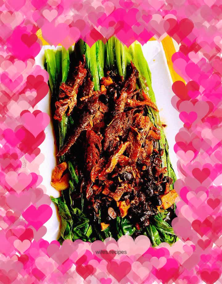 Dace with black bean sauce and lettuce