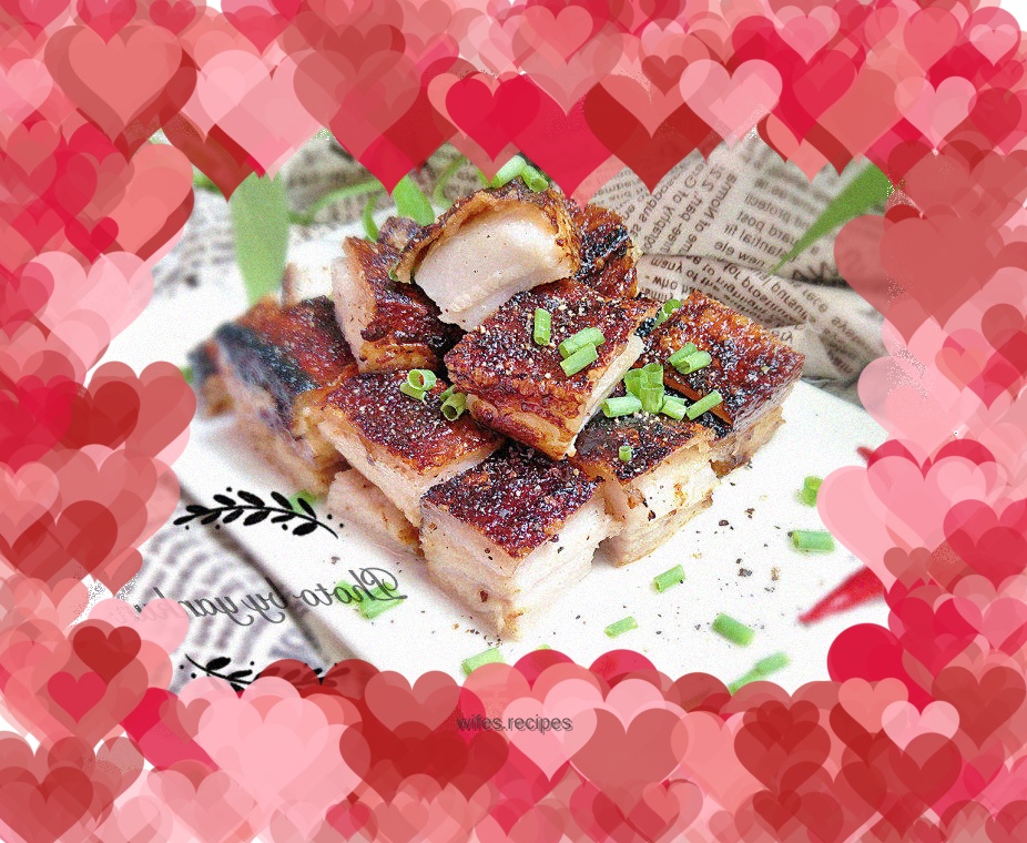 Crispy grilled pork belly