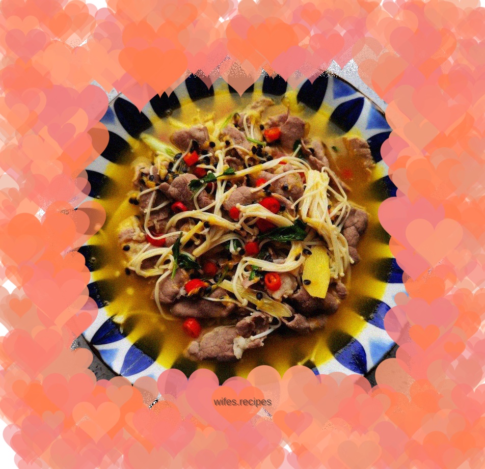 Passion fruit sour soup with fat beef