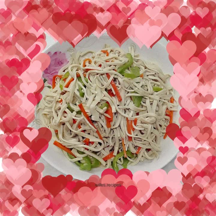 Vegetarian fried shredded dried tofu