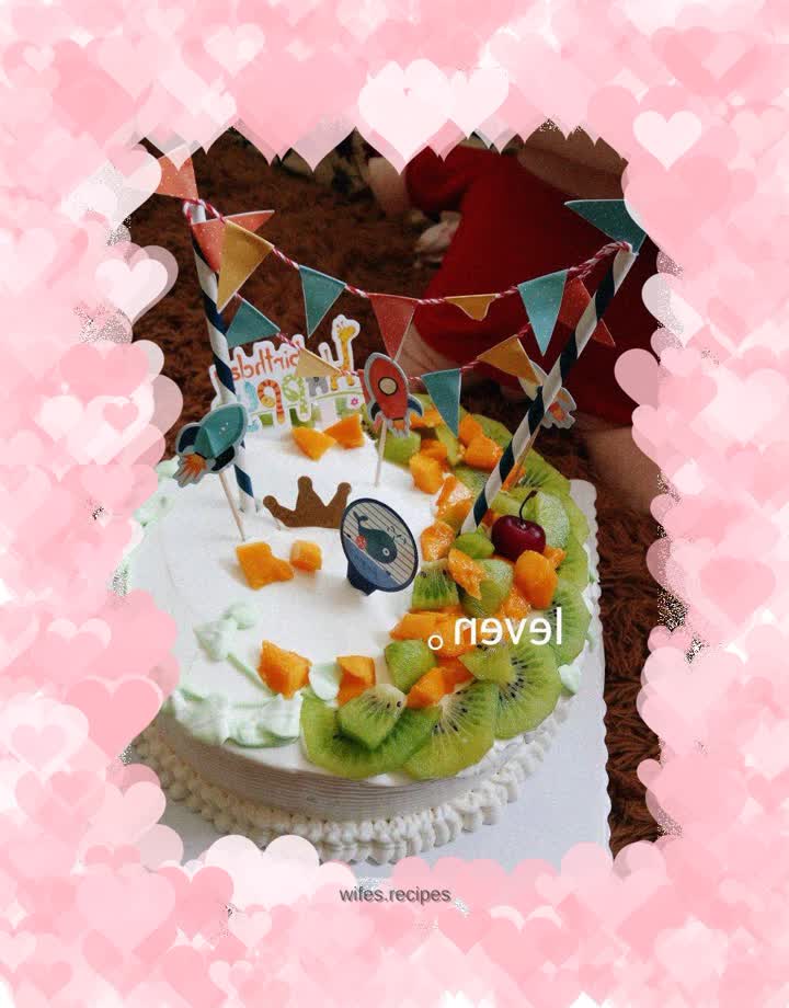 Put a layer of clothes on Chiffon ~ Decorate the cake