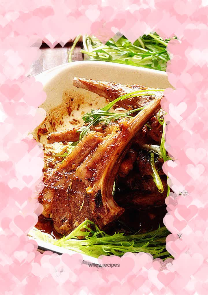 【France】Grilled lamb chops with mustard and herbs