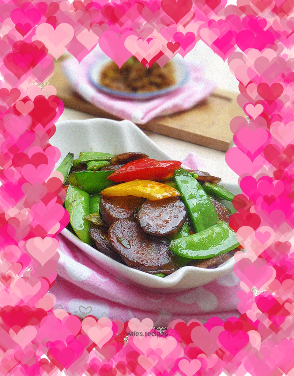 Fried Sausage with Snow Peas