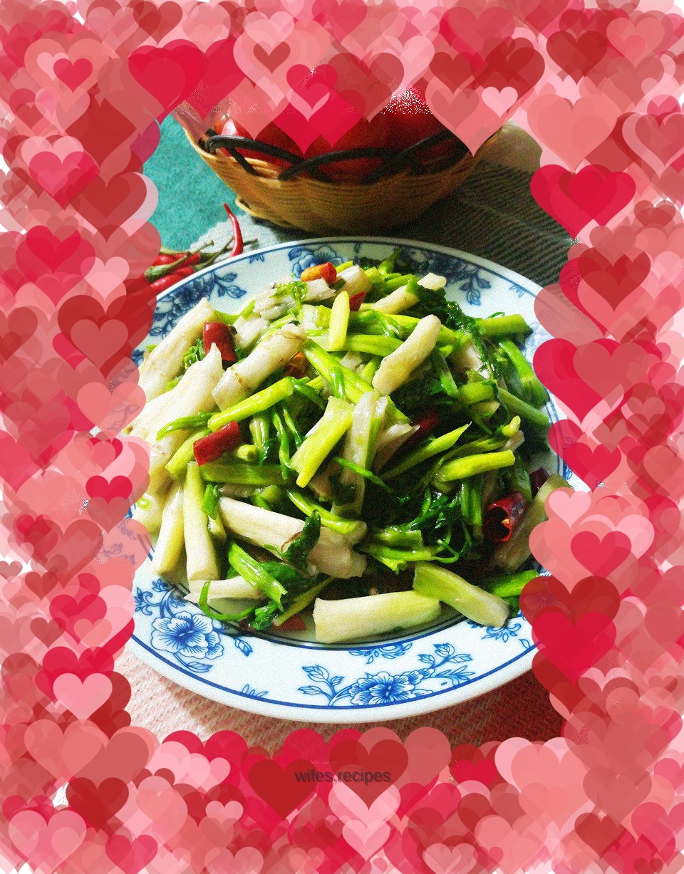 Stir-fried cress