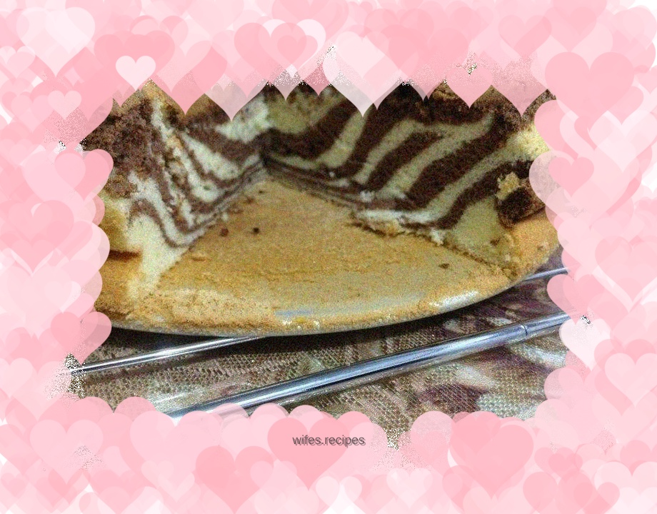 Zebra pattern chiffon cake