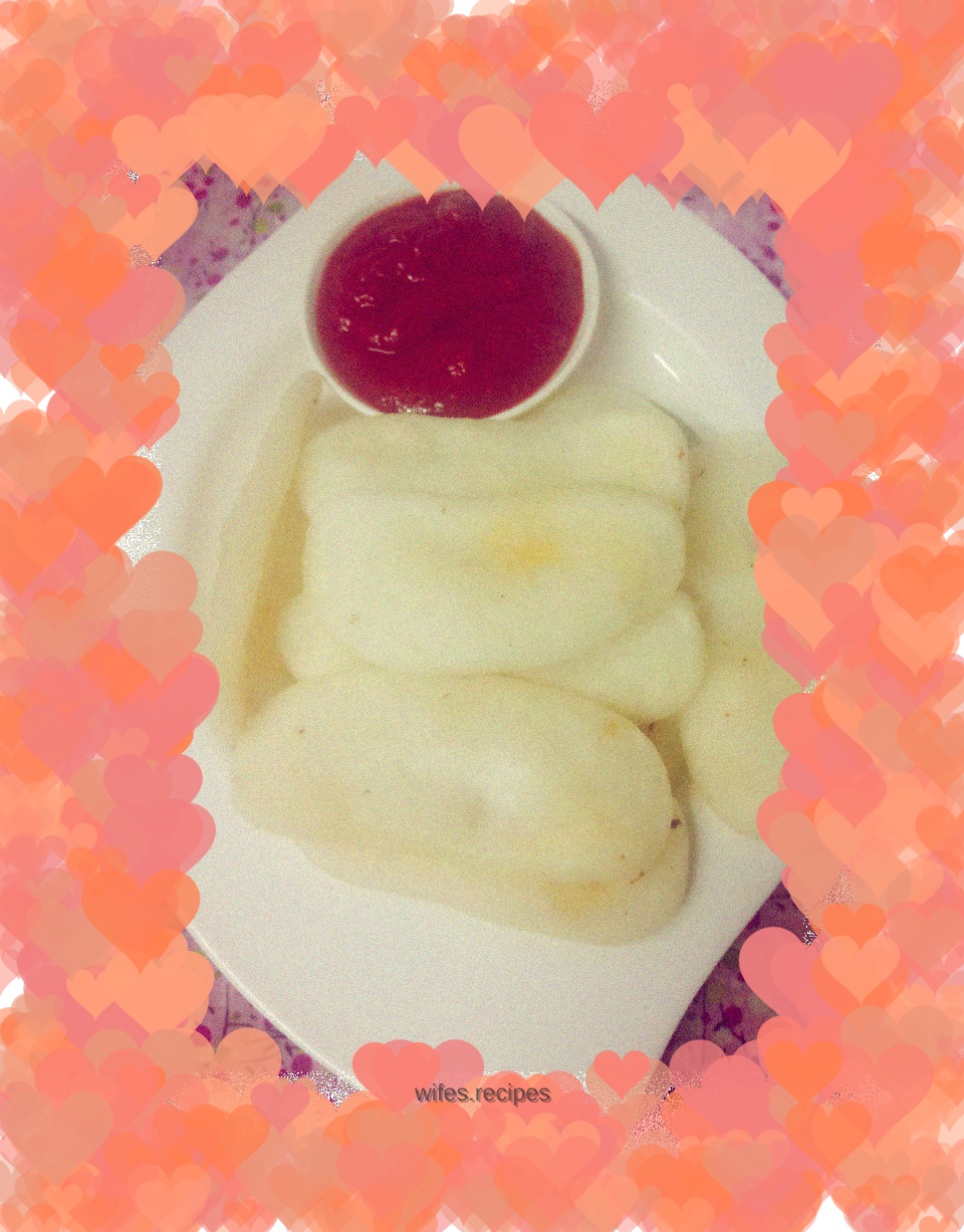 Long rice cake slices