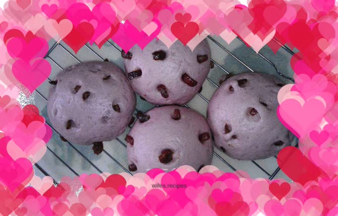 Purple sweet potato and jujube steamed buns
