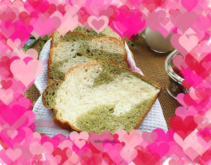 Matcha two-color toast
