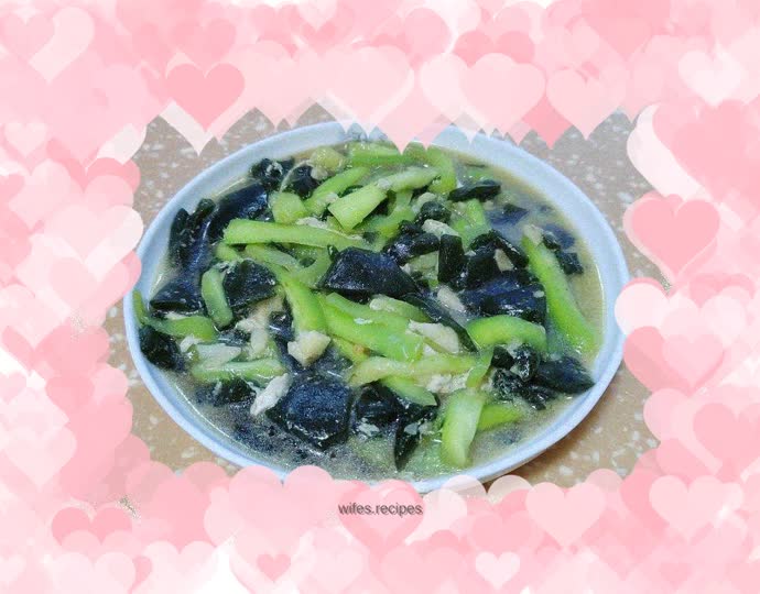 Roasted fairy tofu with loofah