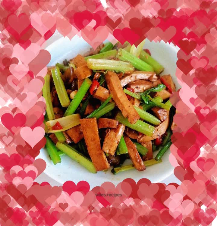Stir-fried dried celery