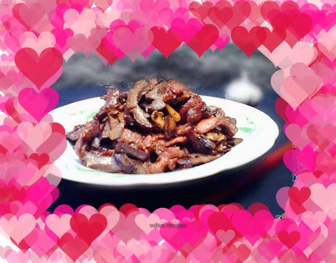 Stir-fried bamboo shoots with sliced meat