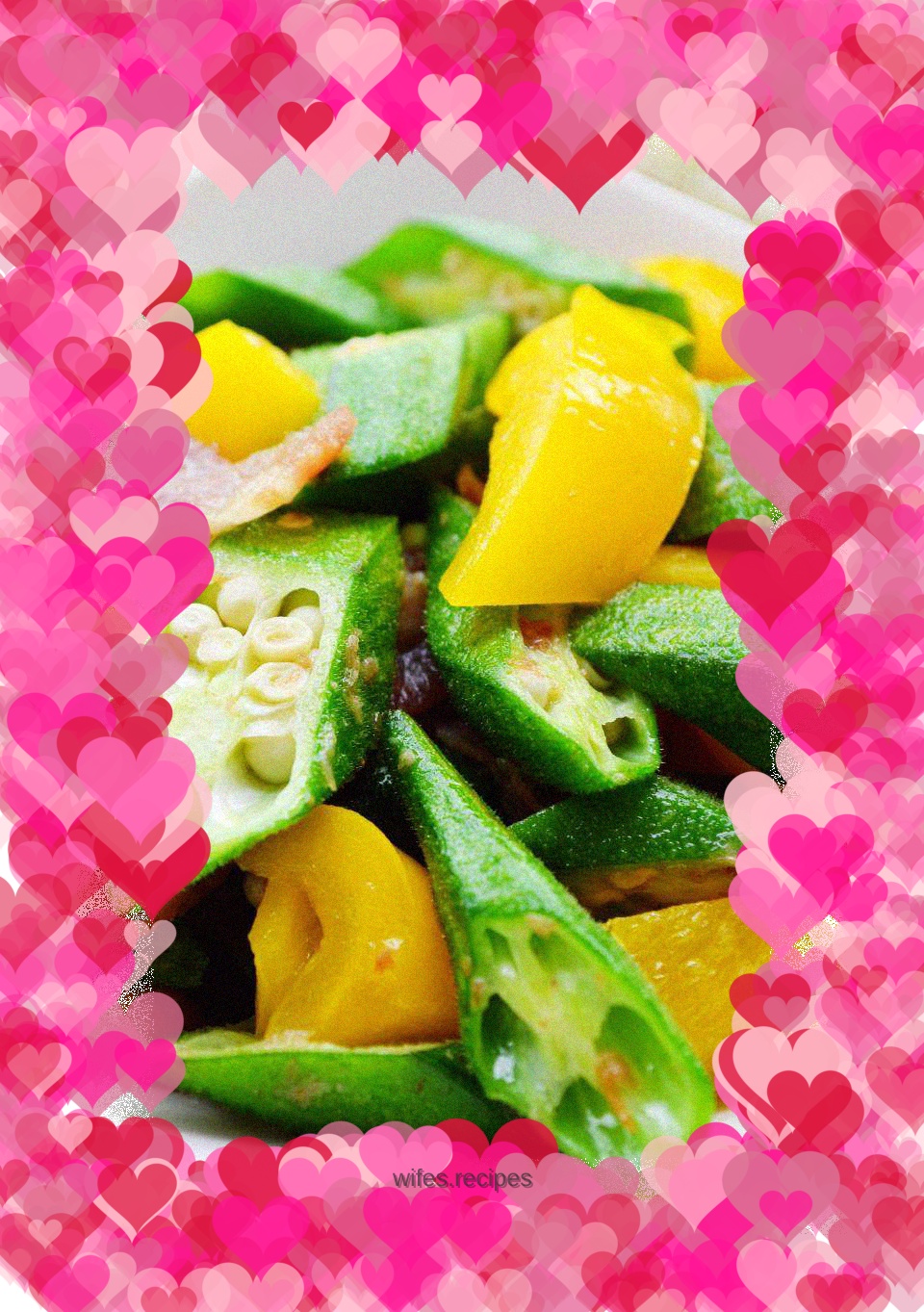 Stir-fried Okra with Colorful Peppers and Bacon