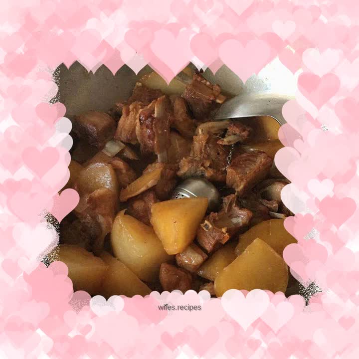 Braised lamb chops with white radish