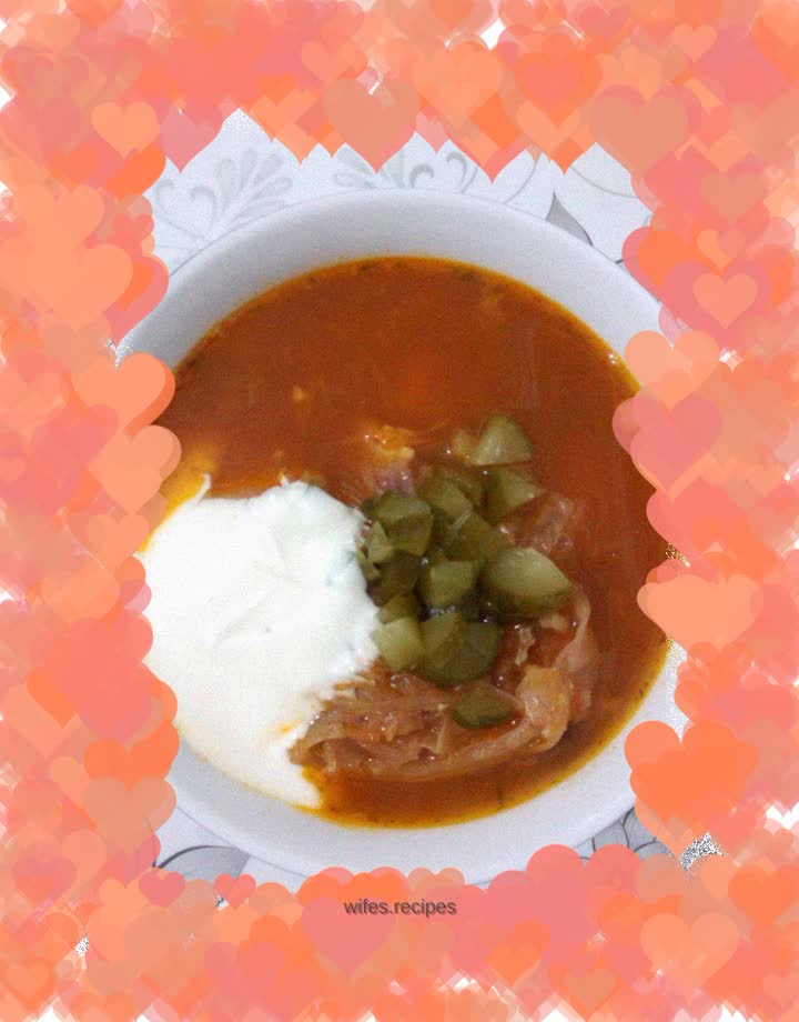 Russian Red Cabbage Soup Borscht